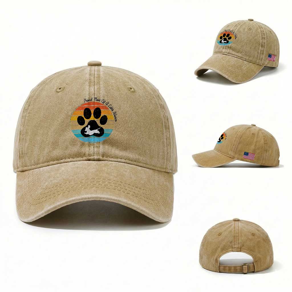 Dachshund Dog Mom Washed Cotton Baseball Cap Proud Mom Of A Little Wiener
