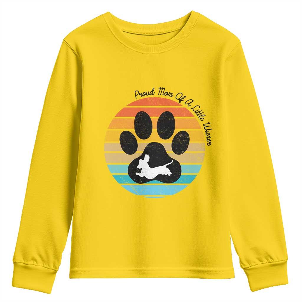 Dachshund Dog Mom Youth Sweatshirt Proud Mom Of A Little Wiener - Wonder Print Shop