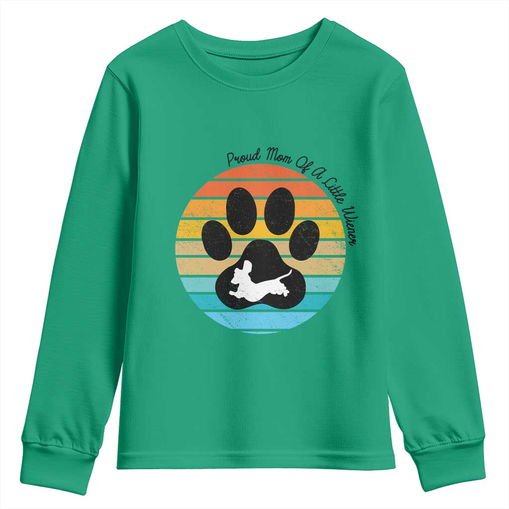 Dachshund Dog Mom Youth Sweatshirt Proud Mom Of A Little Wiener - Wonder Print Shop