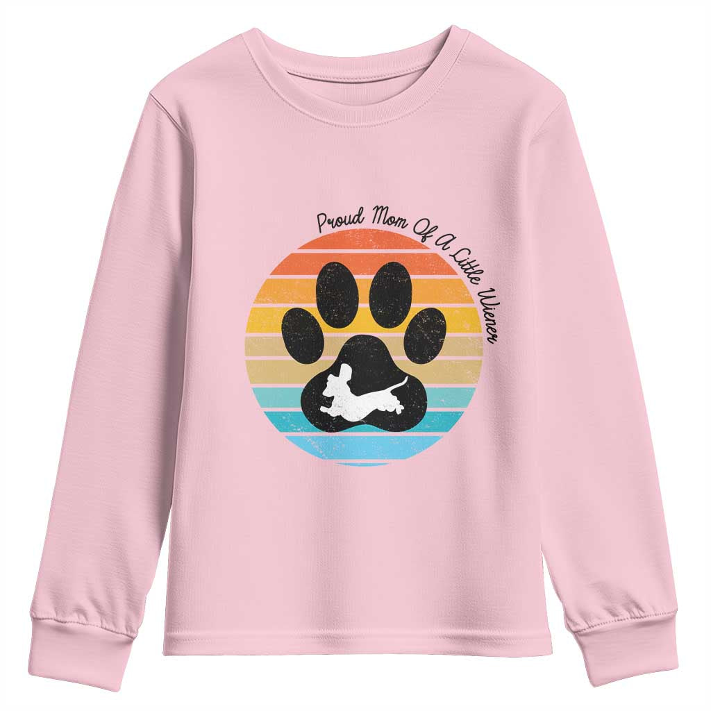 Dachshund Dog Mom Youth Sweatshirt Proud Mom Of A Little Wiener - Wonder Print Shop