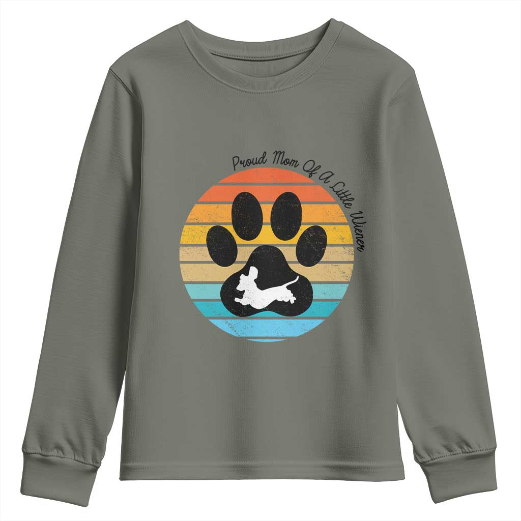 Dachshund Dog Mom Youth Sweatshirt Proud Mom Of A Little Wiener - Wonder Print Shop