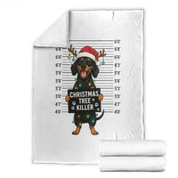 Christmas Dachshund Throw Blanket Funny Christmas Tree Killer - Wonder Print Shop