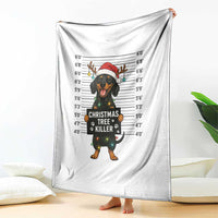 Christmas Dachshund Throw Blanket Funny Christmas Tree Killer - Wonder Print Shop