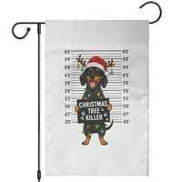 Christmas Dachshund Garden Flag Funny Christmas Tree Killer - Wonder Print Shop
