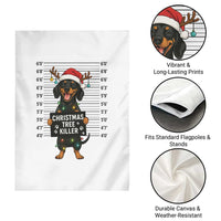 Christmas Dachshund Garden Flag Funny Christmas Tree Killer - Wonder Print Shop