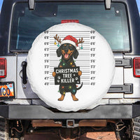 Christmas Dachshund Spare Tire Cover Funny Christmas Tree Killer - Wonder Print Shop