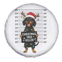 Christmas Dachshund Spare Tire Cover Funny Christmas Tree Killer - Wonder Print Shop