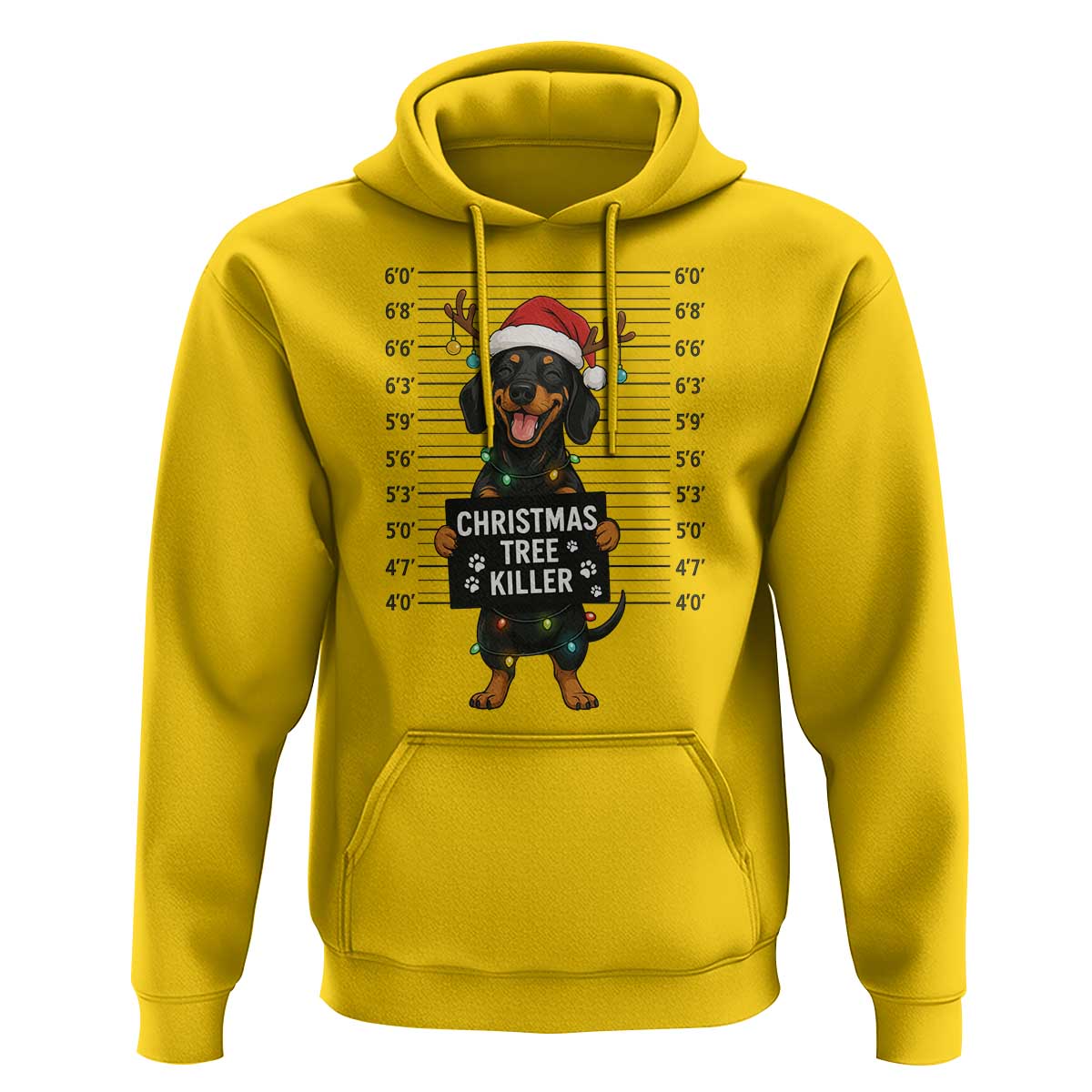 Christmas Dachshund Hoodie Funny Christmas Tree Killer - Wonder Print Shop