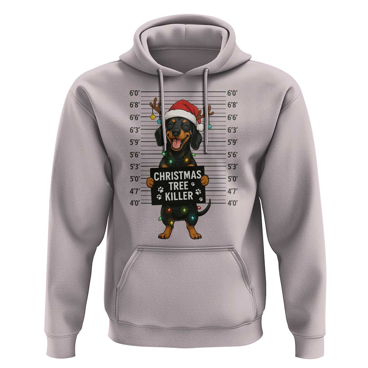 Christmas Dachshund Hoodie Funny Christmas Tree Killer - Wonder Print Shop