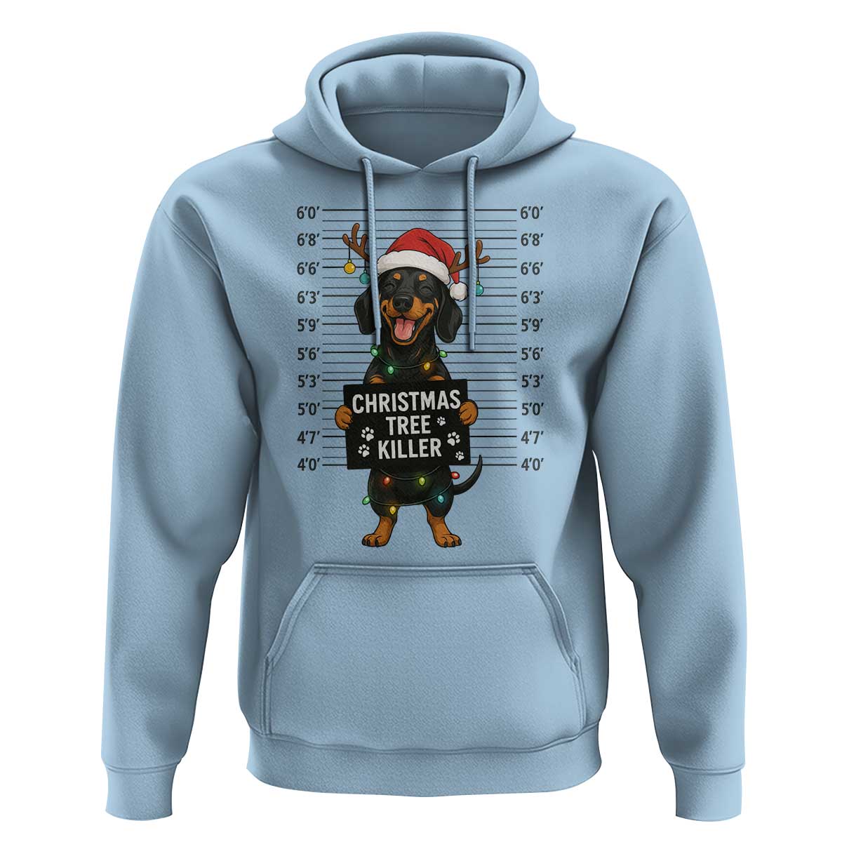 Christmas Dachshund Hoodie Funny Christmas Tree Killer - Wonder Print Shop