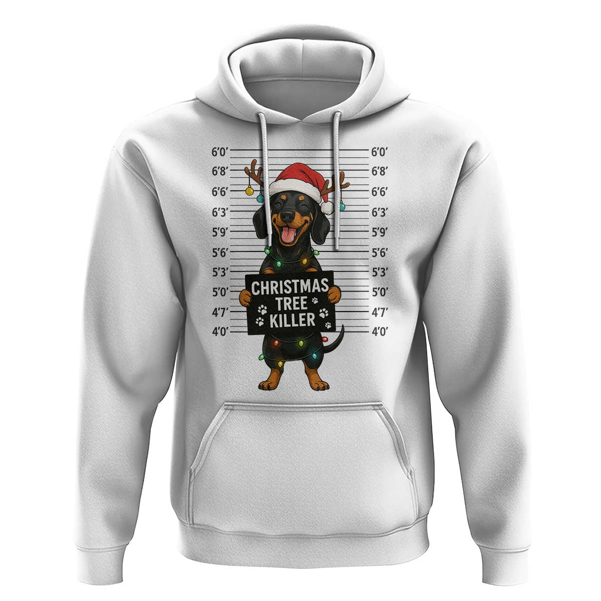 Christmas Dachshund Hoodie Funny Christmas Tree Killer - Wonder Print Shop