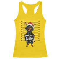 Christmas Dachshund Racerback Tank Top Funny Christmas Tree Killer - Wonder Print Shop