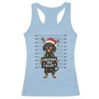 Christmas Dachshund Racerback Tank Top Funny Christmas Tree Killer - Wonder Print Shop