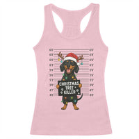 Christmas Dachshund Racerback Tank Top Funny Christmas Tree Killer - Wonder Print Shop