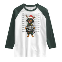 Christmas Dachshund Raglan Shirt Funny Christmas Tree Killer - Wonder Print Shop