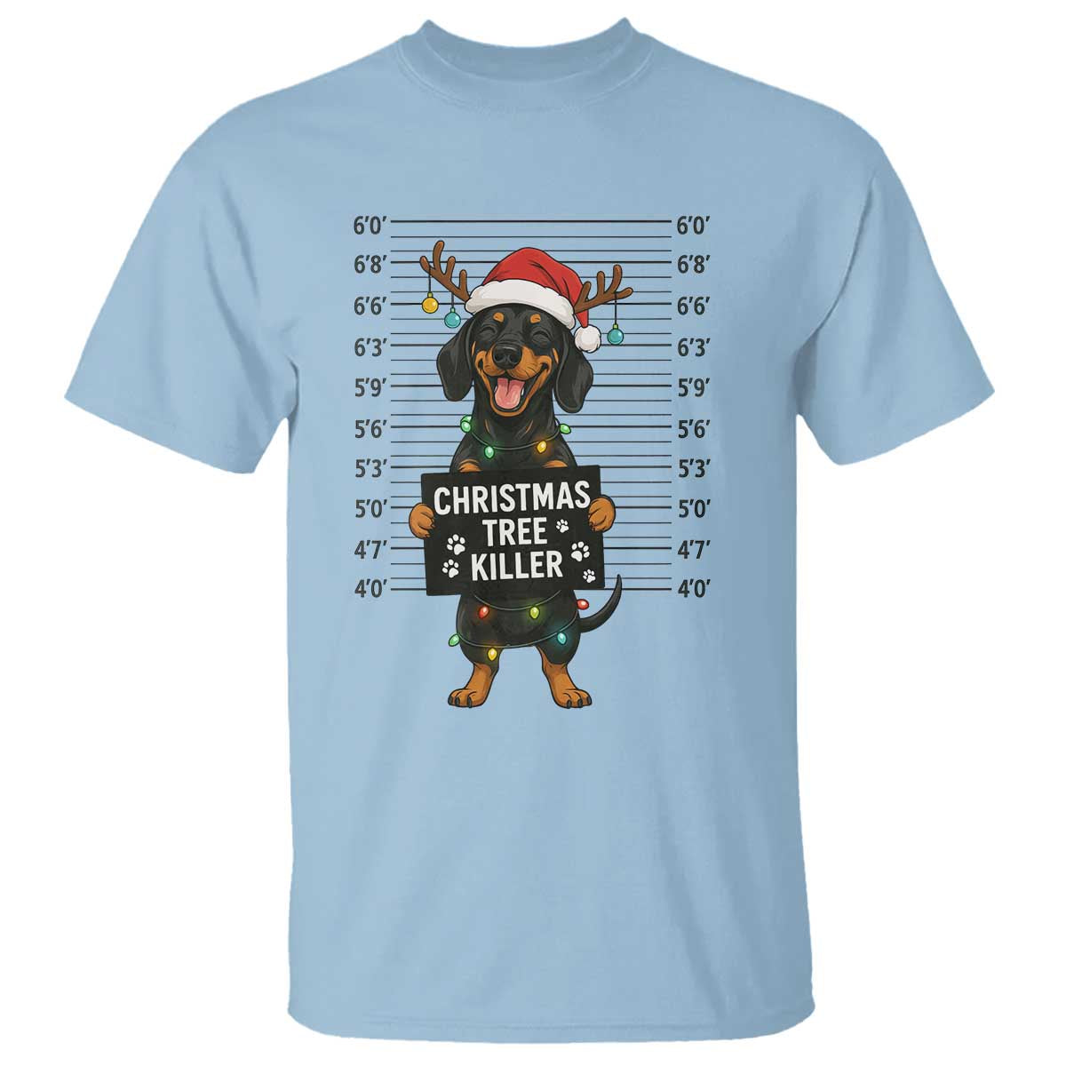 Christmas Dachshund T Shirt Funny Christmas Tree Killer - Wonder Print Shop