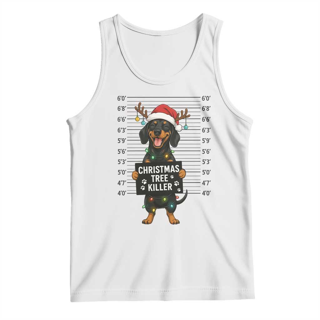 Christmas Dachshund Tank Top Funny Christmas Tree Killer - Wonder Print Shop