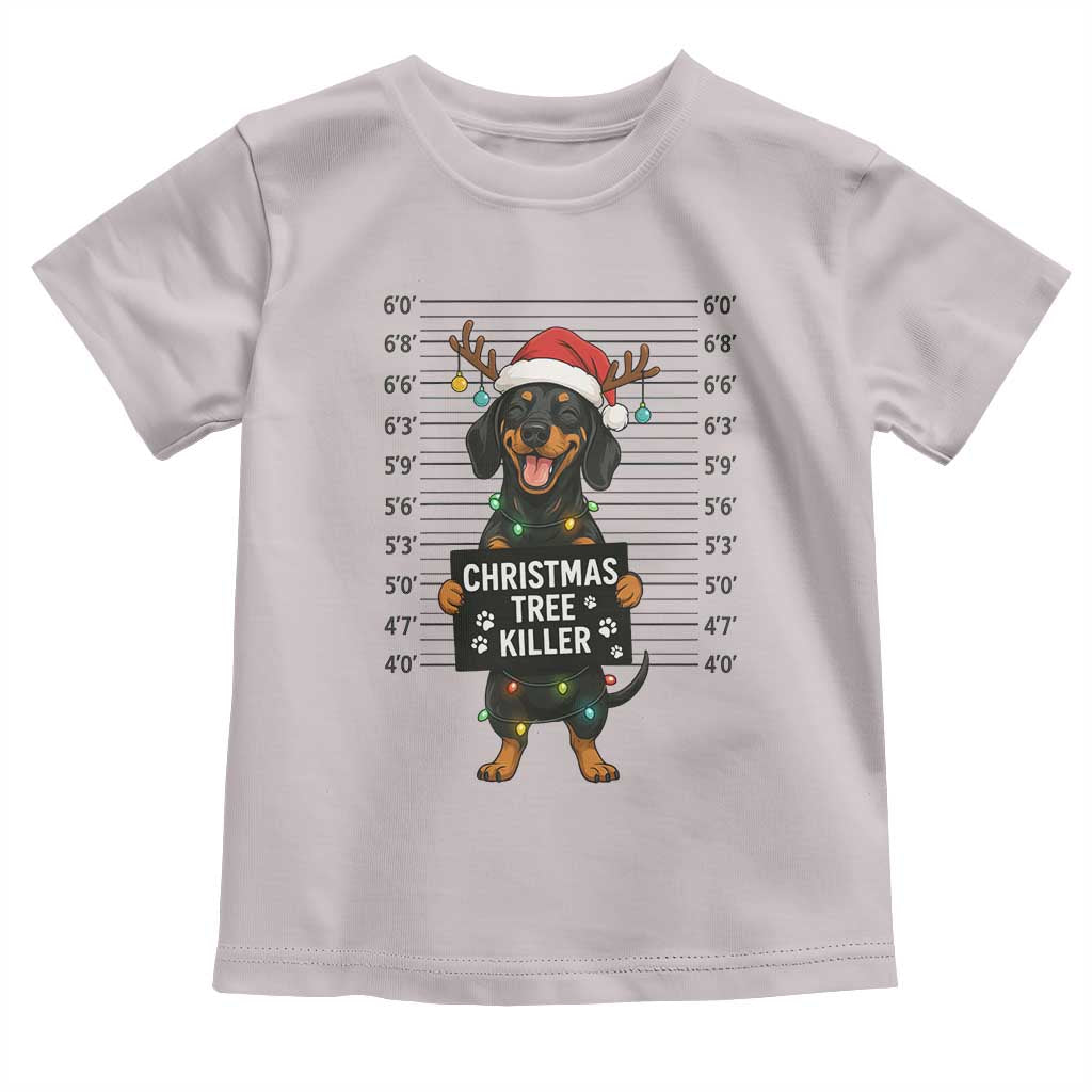 Christmas Dachshund Toddler T Shirt Funny Christmas Tree Killer - Wonder Print Shop