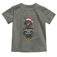 Christmas Dachshund Toddler T Shirt Funny Christmas Tree Killer - Wonder Print Shop