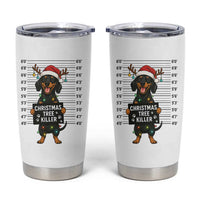 Christmas Dachshund Tumbler Cup Funny Christmas Tree Killer