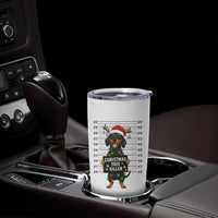 Christmas Dachshund Tumbler Cup Funny Christmas Tree Killer