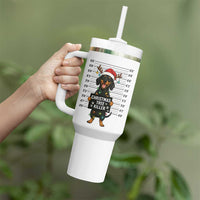 Christmas Dachshund Tumbler With Handle Funny Christmas Tree Killer