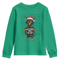 Christmas Dachshund Youth Sweatshirt Funny Christmas Tree Killer - Wonder Print Shop