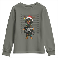 Christmas Dachshund Youth Sweatshirt Funny Christmas Tree Killer - Wonder Print Shop