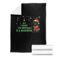 Christmas Dachshund Throw Blanket All I Want For Christmas Is A Dachshund - Wonder Print Shop