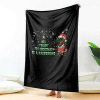 Christmas Dachshund Throw Blanket All I Want For Christmas Is A Dachshund - Wonder Print Shop