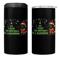 Christmas Dachshund 4 in 1 Can Cooler Tumbler All I Want For Christmas Is A Dachshund