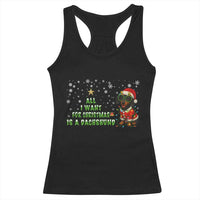 Christmas Dachshund Racerback Tank Top All I Want For Christmas Is A Dachshund - Wonder Print Shop