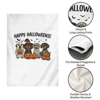 Funny Halloween Dachshund Garden Flag Happy Halloweenie - Wonder Print Shop