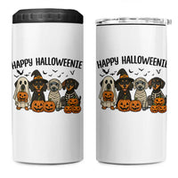 Funny Halloween Dachshund 4 in 1 Can Cooler Tumbler Happy Halloweenie
