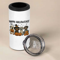 Funny Halloween Dachshund 4 in 1 Can Cooler Tumbler Happy Halloweenie