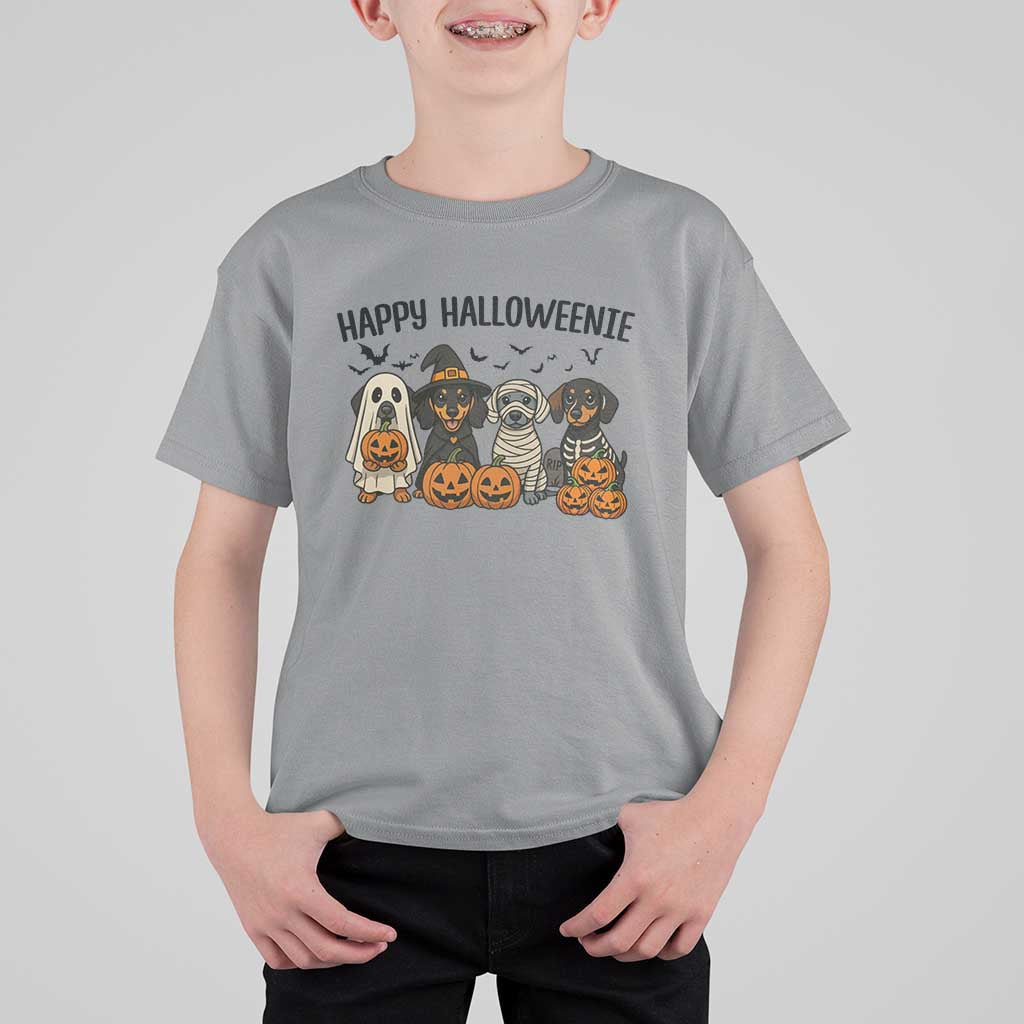 Funny Halloween Dachshund T Shirt For Kid Happy Halloweenie - Wonder Print Shop