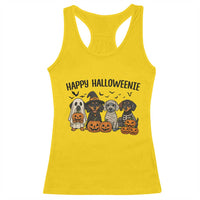Funny Halloween Dachshund Racerback Tank Top Happy Halloweenie - Wonder Print Shop
