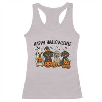 Funny Halloween Dachshund Racerback Tank Top Happy Halloweenie - Wonder Print Shop