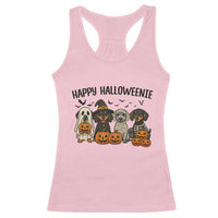 Funny Halloween Dachshund Racerback Tank Top Happy Halloweenie - Wonder Print Shop