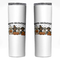 Funny Halloween Dachshund Skinny Tumbler Happy Halloweenie