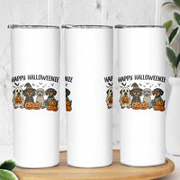 Funny Halloween Dachshund Skinny Tumbler Happy Halloweenie