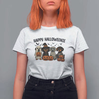 Funny Halloween Dachshund T Shirt For Women Happy Halloweenie - Wonder Print Shop
