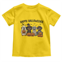 Funny Halloween Dachshund Toddler T Shirt Happy Halloweenie - Wonder Print Shop