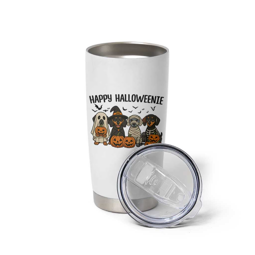 Funny Halloween Dachshund Tumbler Cup Happy Halloweenie
