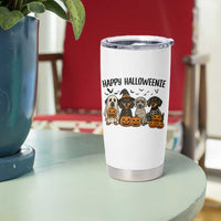 Funny Halloween Dachshund Tumbler Cup Happy Halloweenie