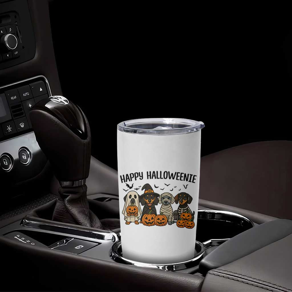 Funny Halloween Dachshund Tumbler Cup Happy Halloweenie