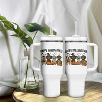 Funny Halloween Dachshund Tumbler With Handle Happy Halloweenie