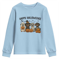Funny Halloween Dachshund Youth Sweatshirt Happy Halloweenie - Wonder Print Shop