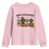Funny Halloween Dachshund Youth Sweatshirt Happy Halloweenie - Wonder Print Shop
