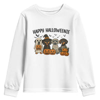 Funny Halloween Dachshund Youth Sweatshirt Happy Halloweenie - Wonder Print Shop